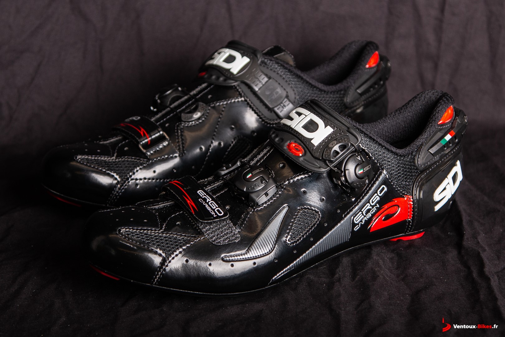 Ergotec Sanremo Paire de rubans vélo avec renforts gel noir et rouge